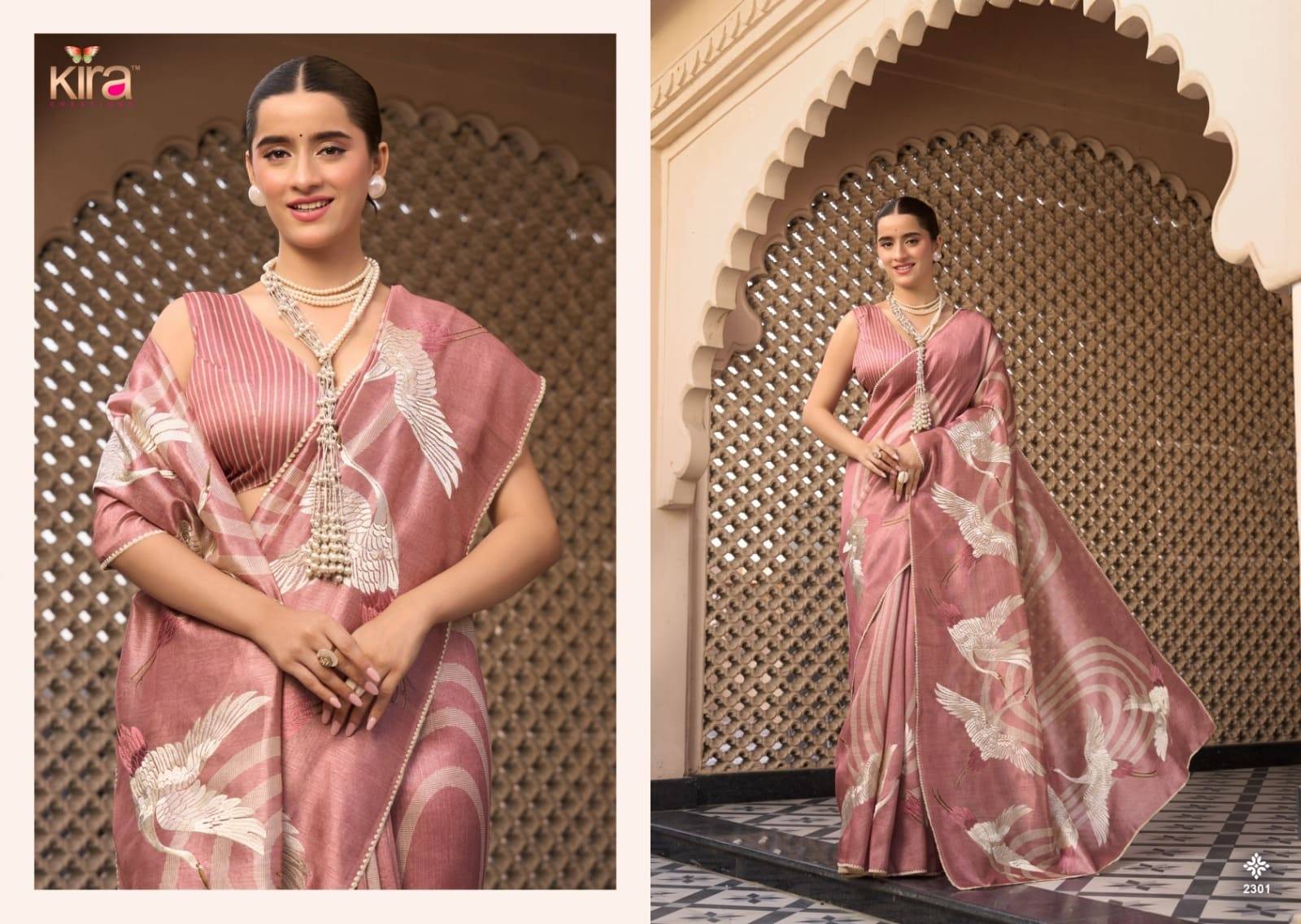 KATHA By KIRA 2301 to 2304 Series Indian Traditional Bridal Wear Collection Beautiful Stylish Fancy Colorful Party Wear & Occasional Wear Silk Sarees At Wholesale Price